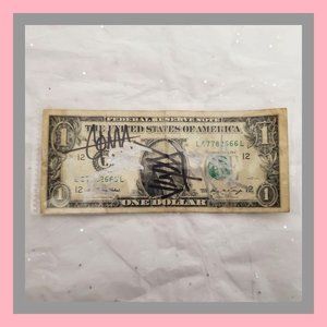 Signed Black Veil Brides Dollar Bill
